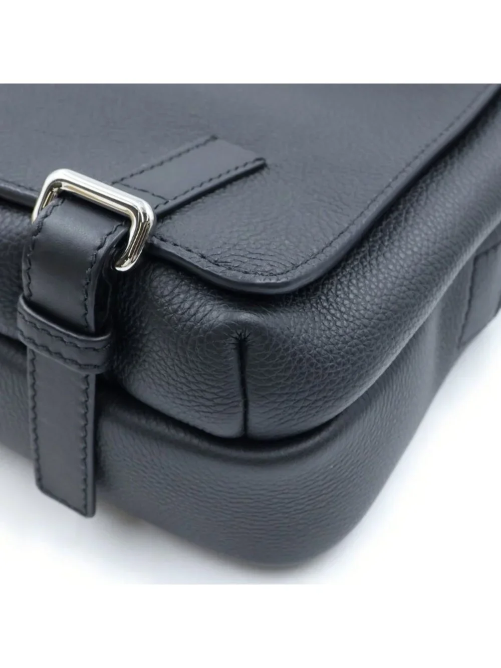 Loewe Anagram Messenger Bag Leather Silver Black